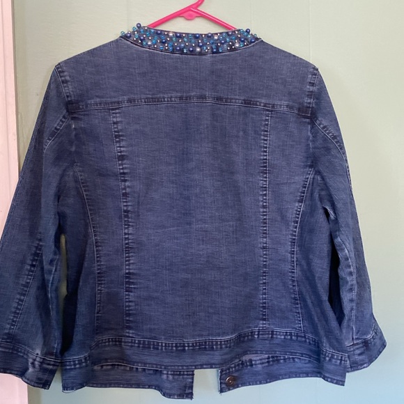 Beautiful ruby road size 10 ladies denim jacket - Picture 5 of 5
